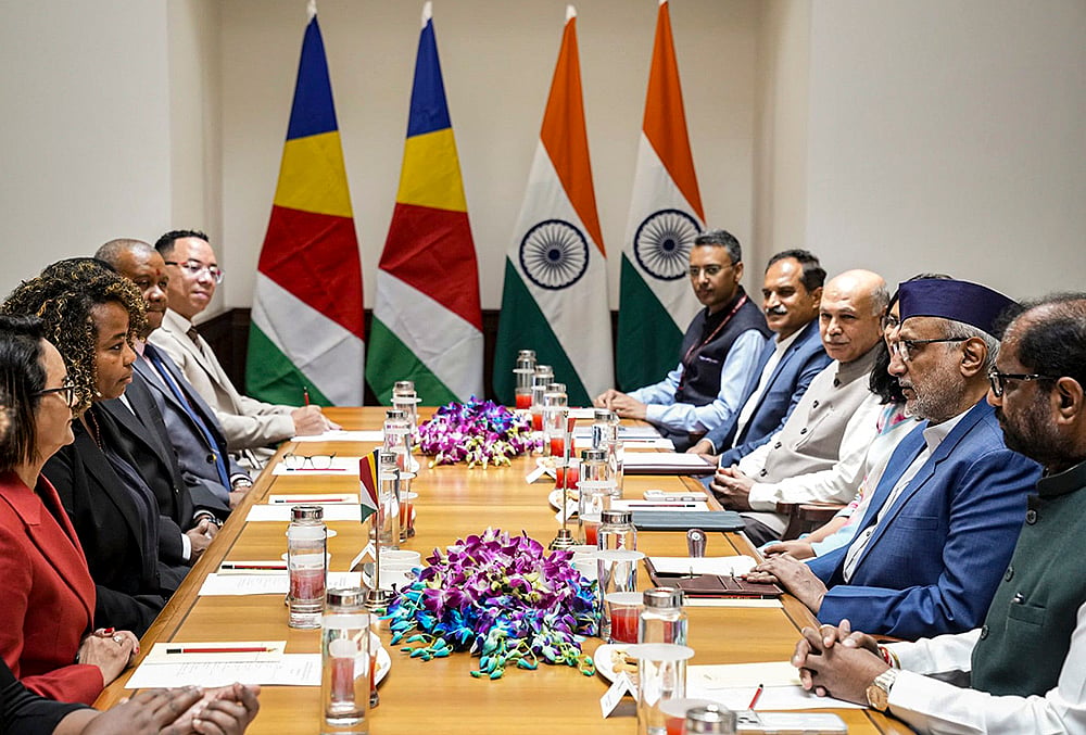CP Radhakrishnan meets Seychelles Parliamentary Delegation