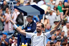 Daniil Medvedev, of Russia, reacts after he won his match against Sebastian Gorzny, of the United States, during the second round of the U.S. Open tennis championships in New York. - | Photo: AP/Yuki Iwamura
