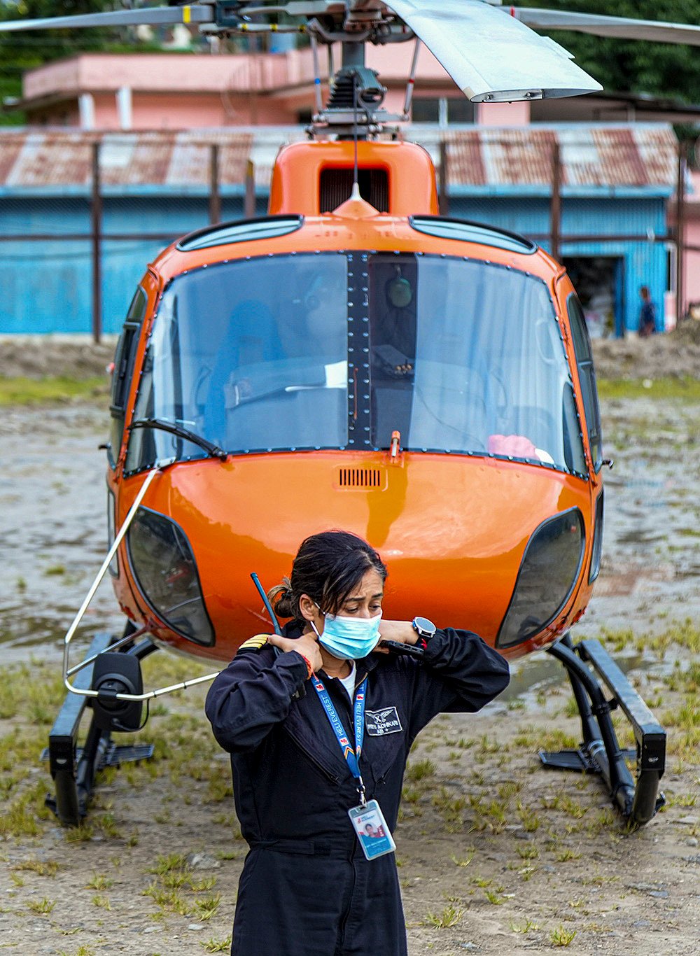 Nepal’s first female helicopter Captain Priya Adhikari