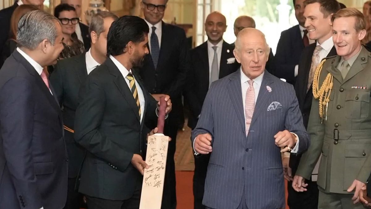 Babar Azam Presents Signed Bat to King Charles III Amid Pakistan's Tumultuous England Tour | Watch 
