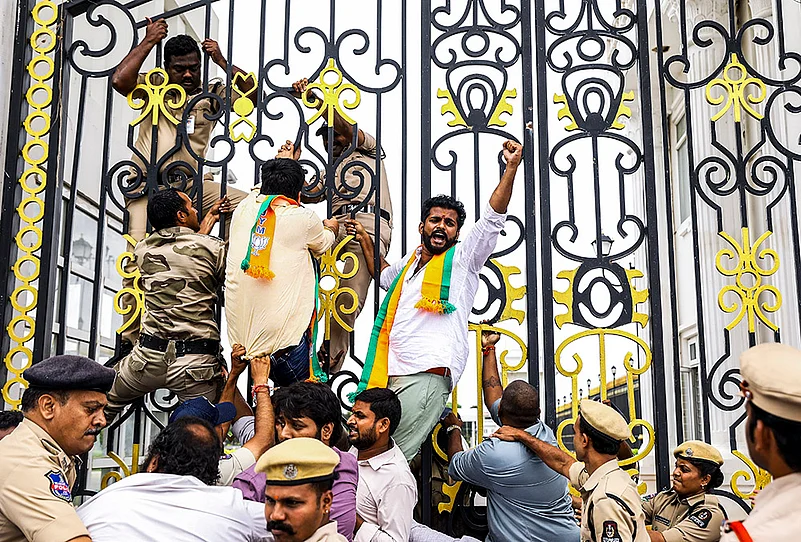 Protest in Hyderabad