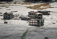 | Photo: PTI/Arun Sharma : A view of damaged and half-buried buildings under silt and debris following devastating flash floods, in Betrawati, Nuwakot district, Nepal, Wednesday, Sept. 2, 2026. The flash floods and subsequent mudslides triggered by torrential rainfall caused extensive damage to property and infrastructure across the region. 