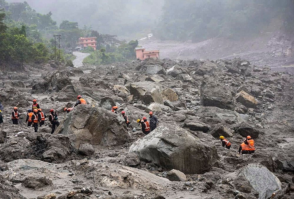Nuwakot district landslide rescue
