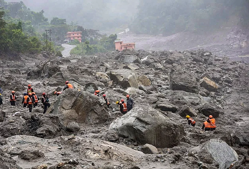 Nuwakot district landslide rescue
