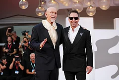 John Malkovich, left, and Sam Rockwell pose for photographers at the red carpet for the film 'Wild Horse Nine' during the 83rd edition of the Venice Film Festival in Venice, Italy, on Thursday, Sept. 3, 2026. - | Photo: Alessandra Tarantino/Invision/AP