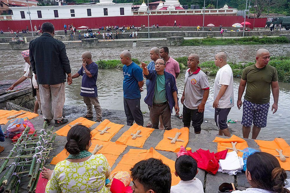 Symbolic Funeral For Nepal Flood Victims