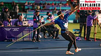 PTI/Ravi Choudhary : India's Yash Vir Singh Yadav in action during the men's javelin throw final at the Commonwealth Games 2026, in Glasgow, Scotland, Friday, July 31, 2026. Yash Vir qualified for the final with a throw of 78.36m on his third and final attempt. 