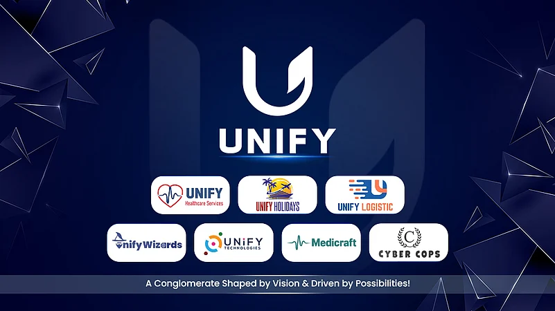 Unify corporate banner showing subsidiary logos