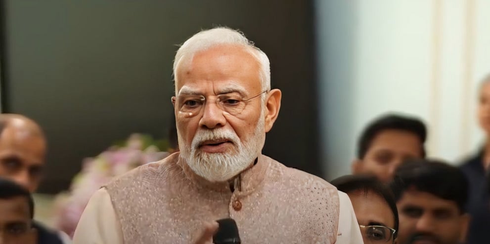 X, Screengrab from a video : PM Modi asked teachers to look beyond students’ academic performance and watch their behaviour and everyday lives.