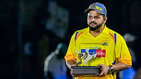 Photo: PTI/R Senthilkumar : Former cricketer Suresh Raina during the Chennai Super Kings’ ROAR 2026, pre-season fan event, at M. A. Chidambaram Stadium in Chennai.