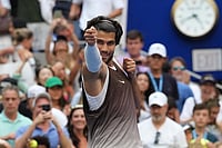 US Open 2026: Carlos Alcaraz Repels Wu Yibing Challenge To Storm Into Fourth Round | Photo: AP/Kirsty Wigglesworth : Carlos Alcaraz, of Spain, gestures after he won his match against Wu Yibing, of China, during the third round of the U.S. Open tennis championships in New York.