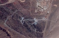 X : Pickaxe Mountain has two tunnel complexes buried beneath hundreds of metres of granite south of Tehran.