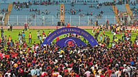 Indian Super League 2026-27 To Kick Off On October 10 – Check ISL Format And Clubs | Photo: PTI/Swapan Mahapatra : East Bengal supporters celebrate after their team’s victory in the Indian Super League (ISL) 2026 football match against Inter Kashi, in Kolkata.