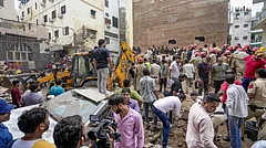 Building collapses at Satya Niketan - PTI