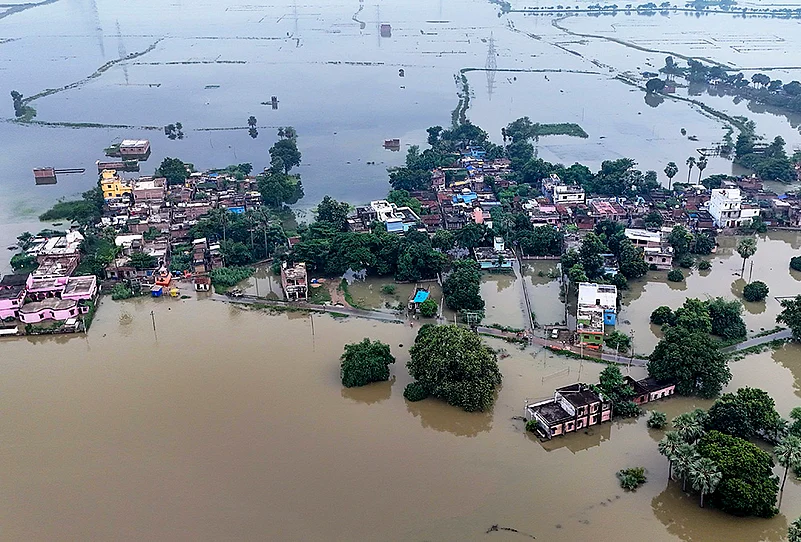 Rise in water level of Punpun river