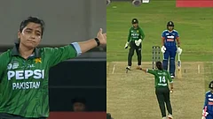Fatima Sana Giving A Cold Send-off to India Opener Shafali Verma After Dismissing Her - | Photo: Screengrabs
