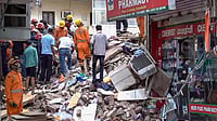 Delhi Satya Niketan Building Collapse: One Dead, Four Rescued From Collapsed Boys’ PG | Photo: PTI : Rescue operation underway after a building collapsed at Satya Niketan area, in New Delhi, Sunday, Sept. 6, 2026.