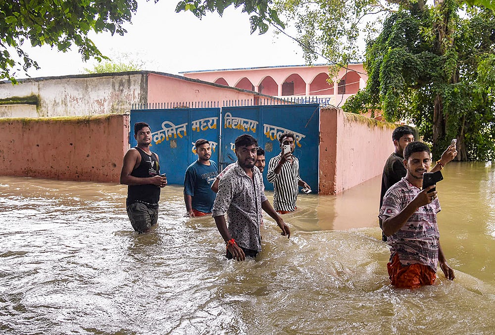 Rise in water level of Ganga river
