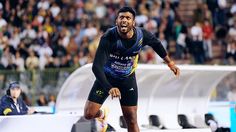 Diamond_League/X : Rumesh Pathirage clinched the Diamond League Final title in Brussels with a winning throw of 89.04m.