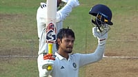 |Photo: Screengrab (Jiohotstar) : Ishan Kishan After Scoring Century