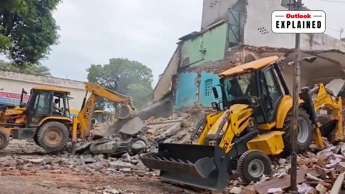 X : The mosque being demolished 