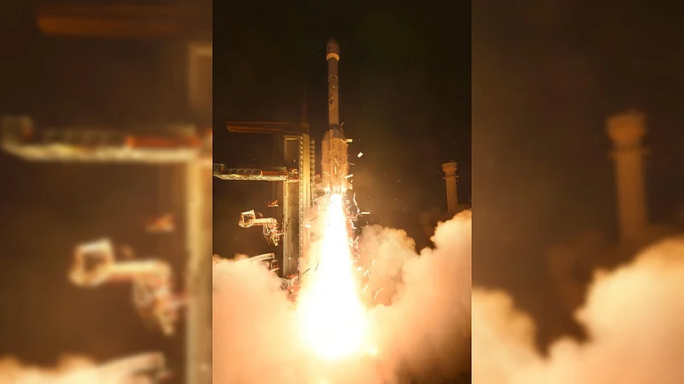GSLV-F17 carrying EOS-05 lifts off from Satish Dhawan Space Centre, SHAR, Sriharikota - X@isro
