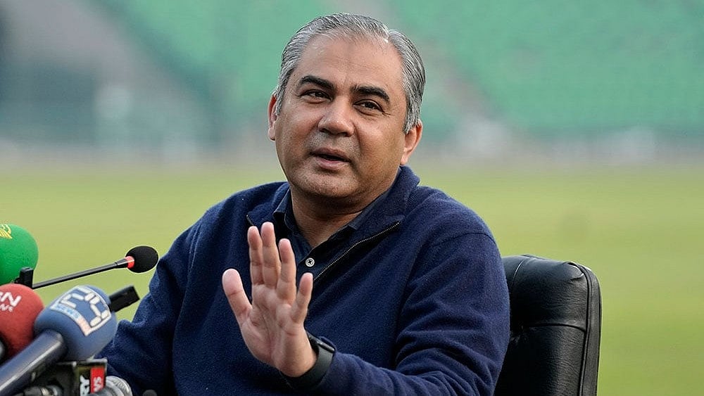 Chairman of Pakistan Cricket Board, Mohsin Naqvi - | Photo: AP/K.M. Chaudary
