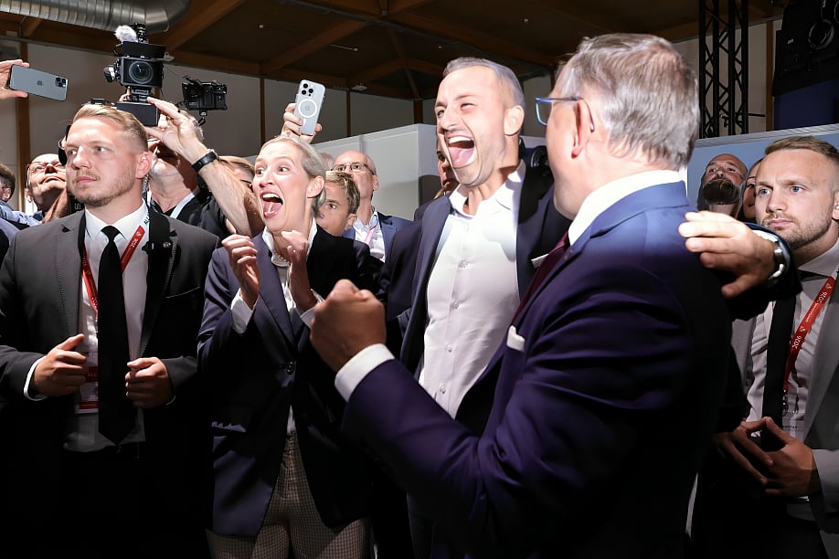 AfD won 43.8% in Saxony-Anhalt but fell short of the majority needed to govern alone. - X