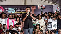 Telangana: BRS Leaders KTR And Harish Rao Detained Outside Assembly During Black T-shirt Protest File Photo | Photo: PTI : Bharat Rashtra Samithi (BRS) Working President KT Rama Rao
