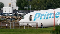 The airplane overshot the runway - X