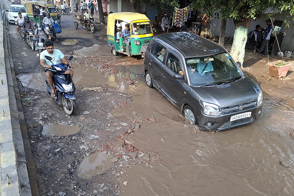 Weather: Rain aftermath in Gurugram