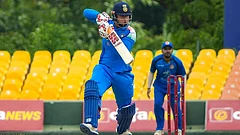 In this image received on June 11, 2026, India's Vaibhav Sooryavanshi plays a shot during an ODI cricket match between India-A and Afghanistan-A, in Dambulla, Sri Lanka. - | Photo: SLC via PTI