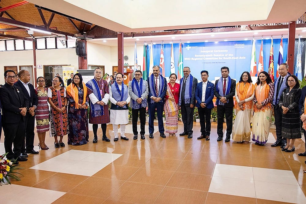 J P Nadda in Dili