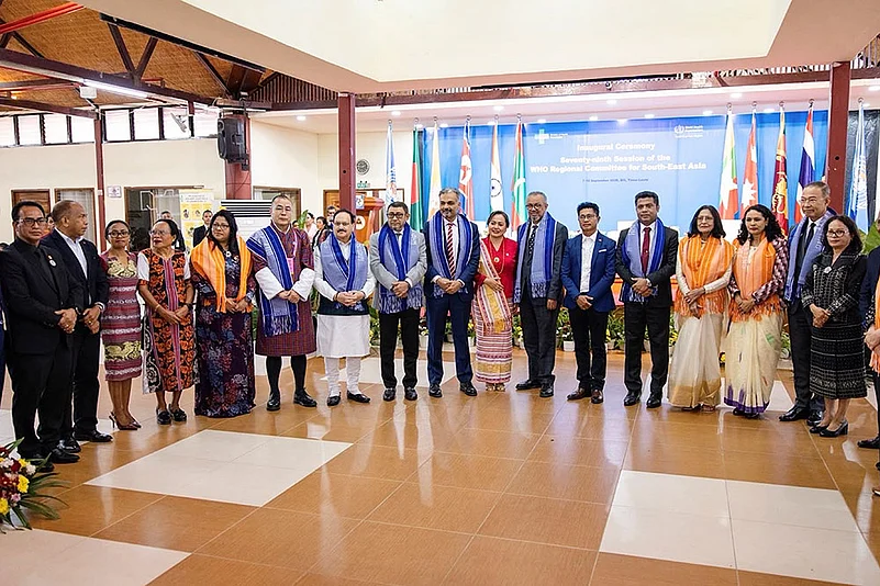 J P Nadda in Dili