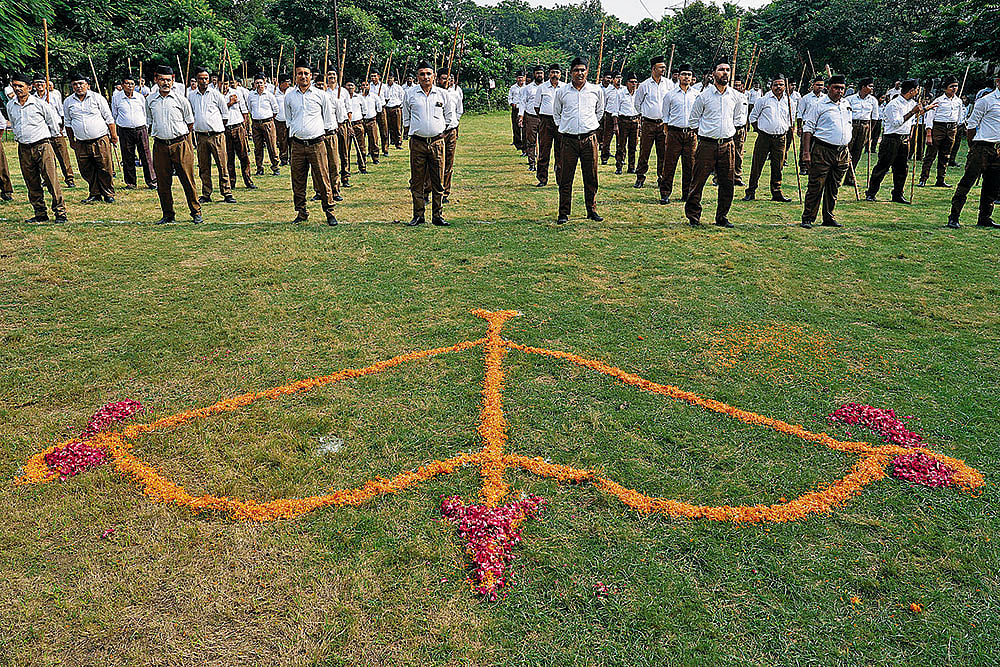 Mutual Benefit: The restructuring of the RSS might help the BJP in the upcoming elections   - | Photo: Suresh K. Pandey