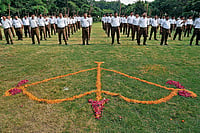 | Photo: Suresh K. Pandey : Mutual Benefit: The restructuring of the RSS might help the BJP in the upcoming elections  