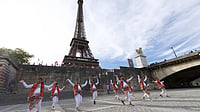 Eiffel Tower Shut Over ‘Sidelining’ of Women Staff During Hindu Group Visit; Paris Orders Probe Instagram@bapsparis : Dancers from the BAPS group performed next to the Eiffel Tower