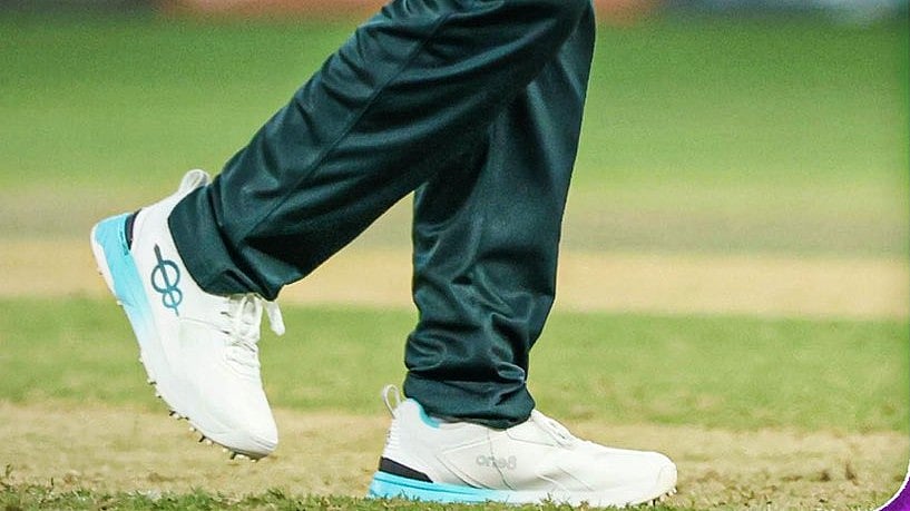 Nashra Sandhu caught attention off the pitch by sporting performance footwear from Virat Kohli-backed sportswear label one8. - ACCMedia1/X