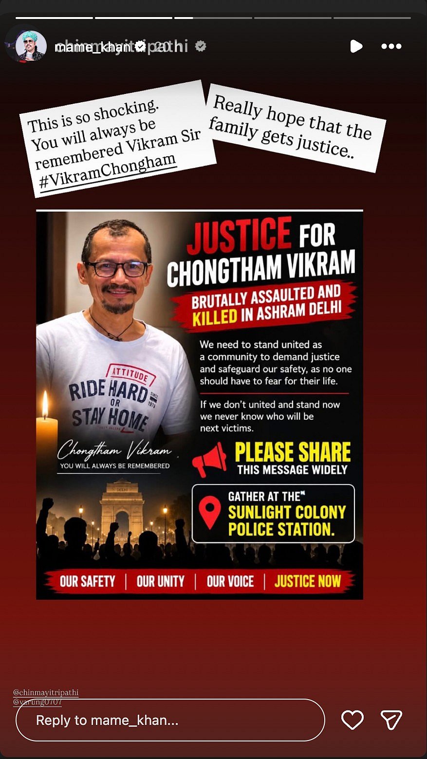 Chongtham Vikram Singhs death