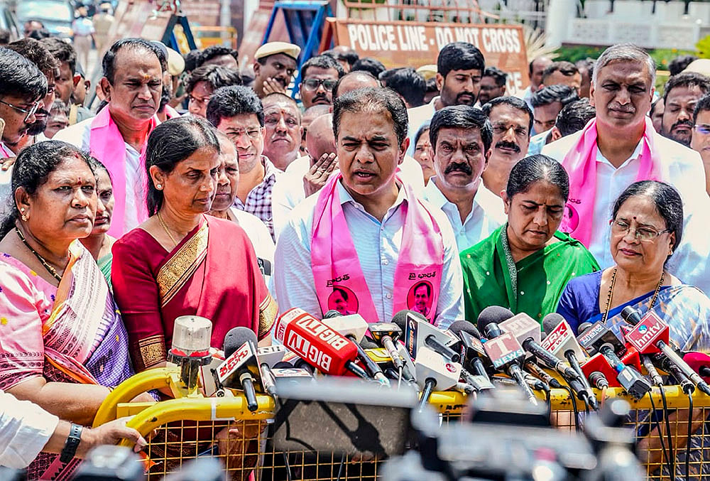 BRS MLAs suspended from Telangana Assembly