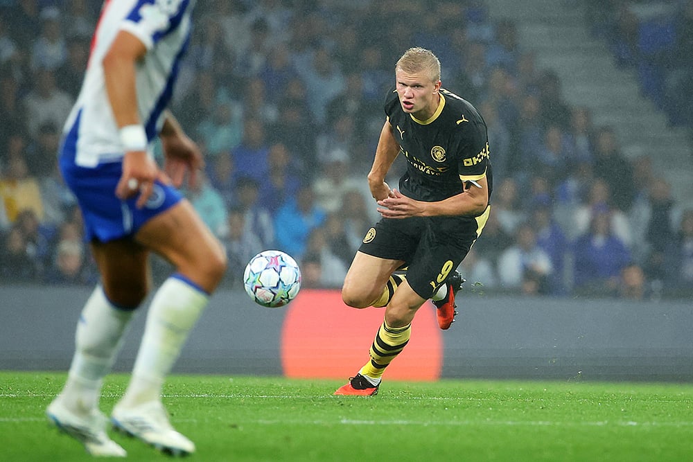 UEFA Champions League Soccer Match: Manchester City vs FC Porto Erling Haaland