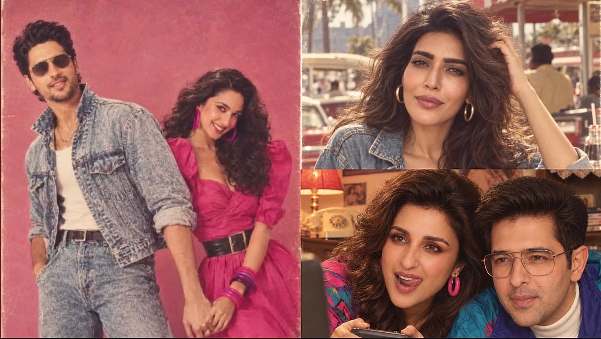 80s AI Trend: Kiara-Sidharth To Parineeti-Raghav  - Instagram