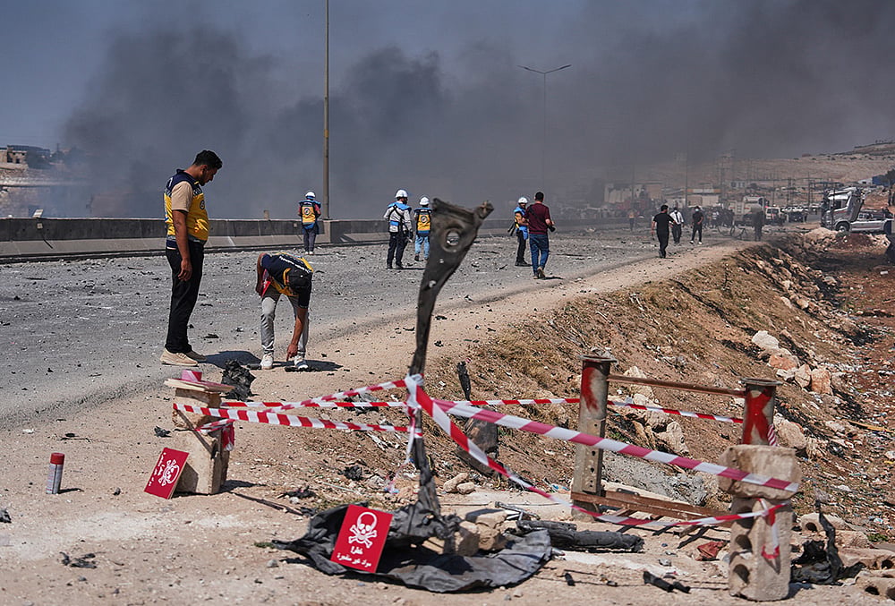 Idlib ammunition depot blast
