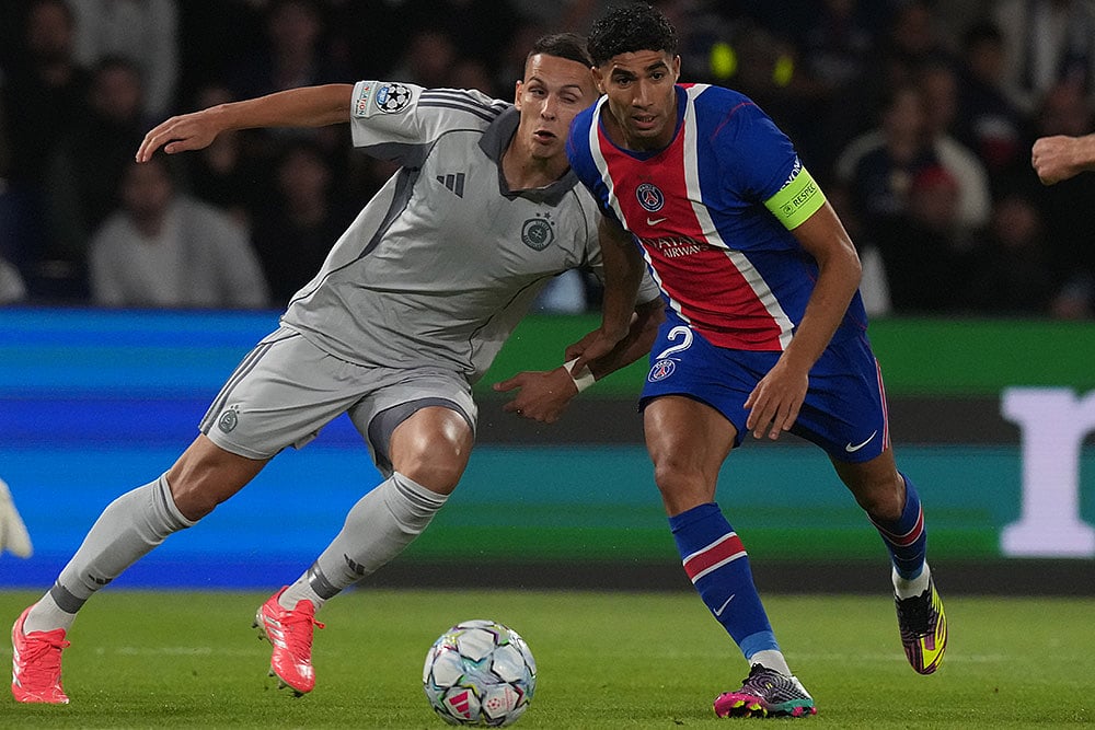Champions League Soccer Match: Slovan Bratislava vs PSG