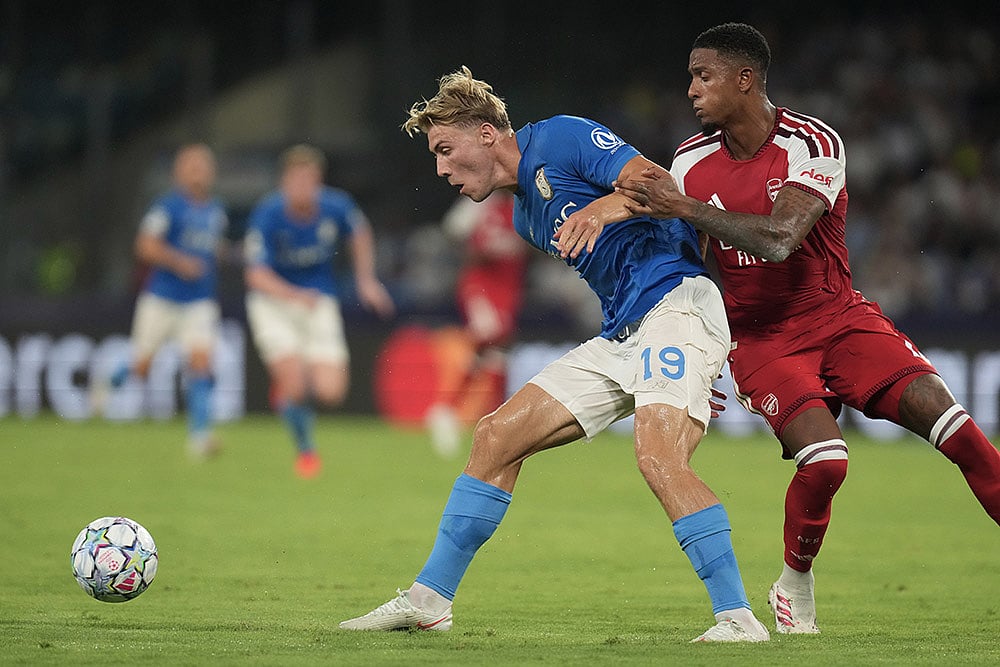 UEFA Champions League Soccer Match: Napoli vs Arsenal