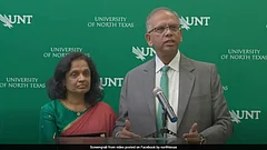 Anuradha and Vikas Sinha - Screengrab from facebook video by northtexas