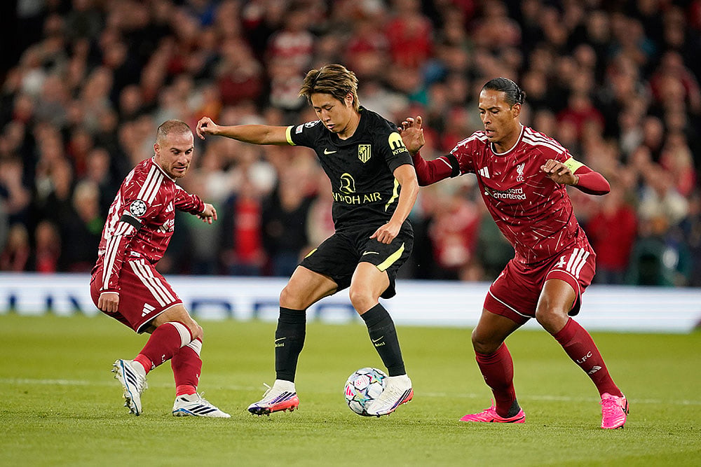Champions League Soccer Match: Atletico Madrid vs Liverpool