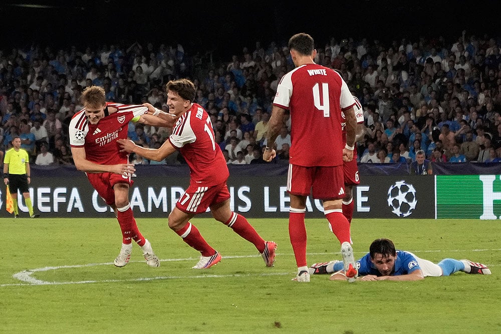 UEFA Champions League Soccer Match: Arsenal vs Napoli