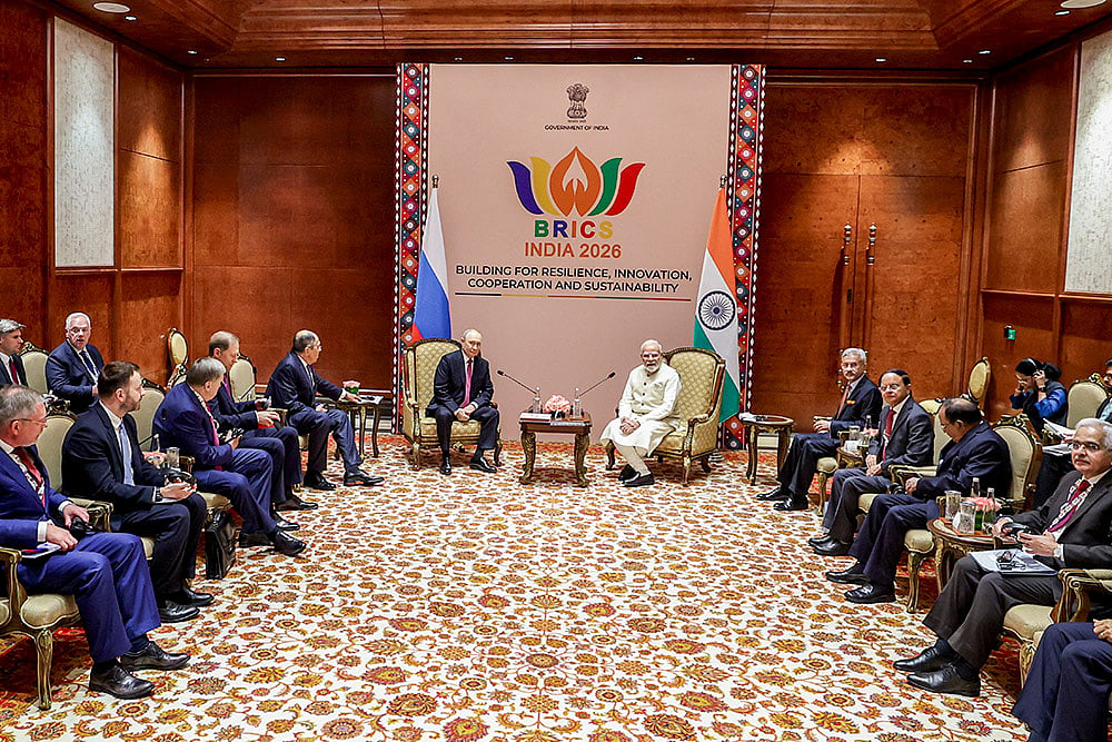 PM Modi meets Vladimir Putin