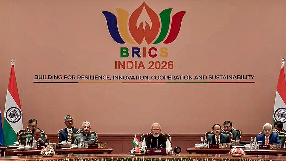 Prime Minister Narendra Modi speaks during the 18th BRICS Summit, at the Bharat Mandapam, in New Delhi.  - | Photo: @NarendraModi/YT via PTI 